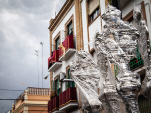 Semana Santa Sevilla varas lluvia Santa Genoveva Jesús Cautivo nuestra Señora de las Mercedes Tiro de Línea